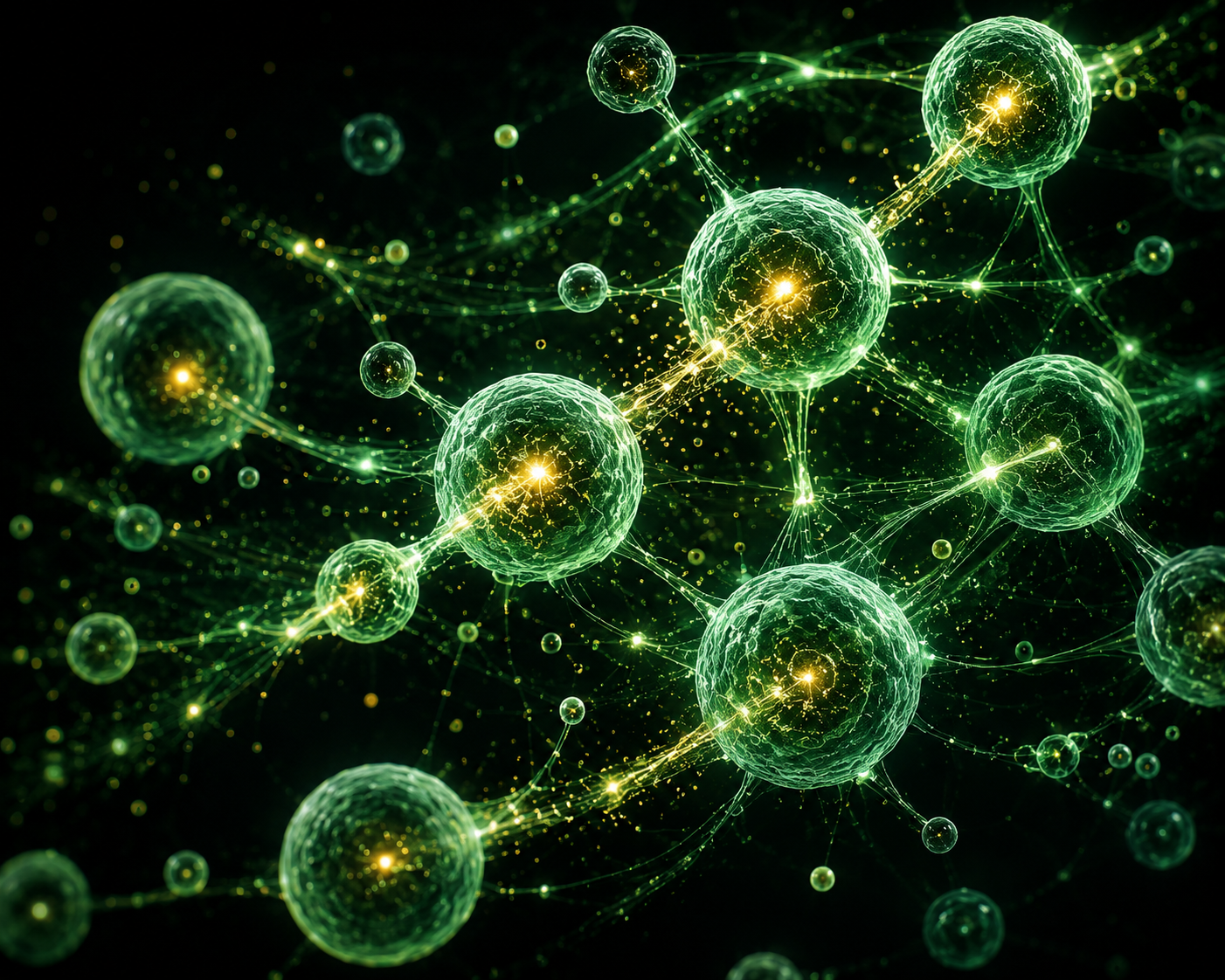 Interconnected cellular signaling and growth factor network