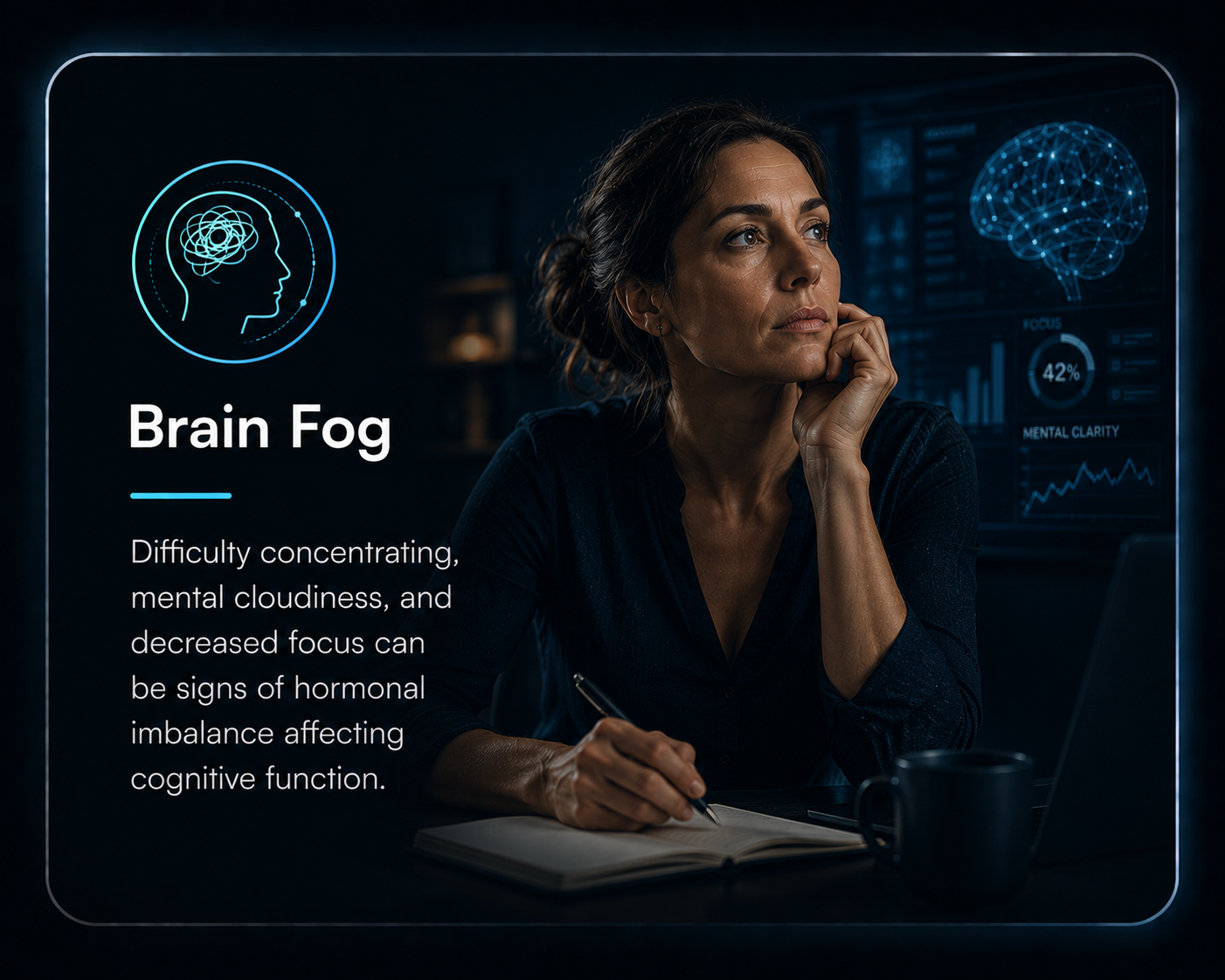 Brain fog hormone imbalance symptom tile