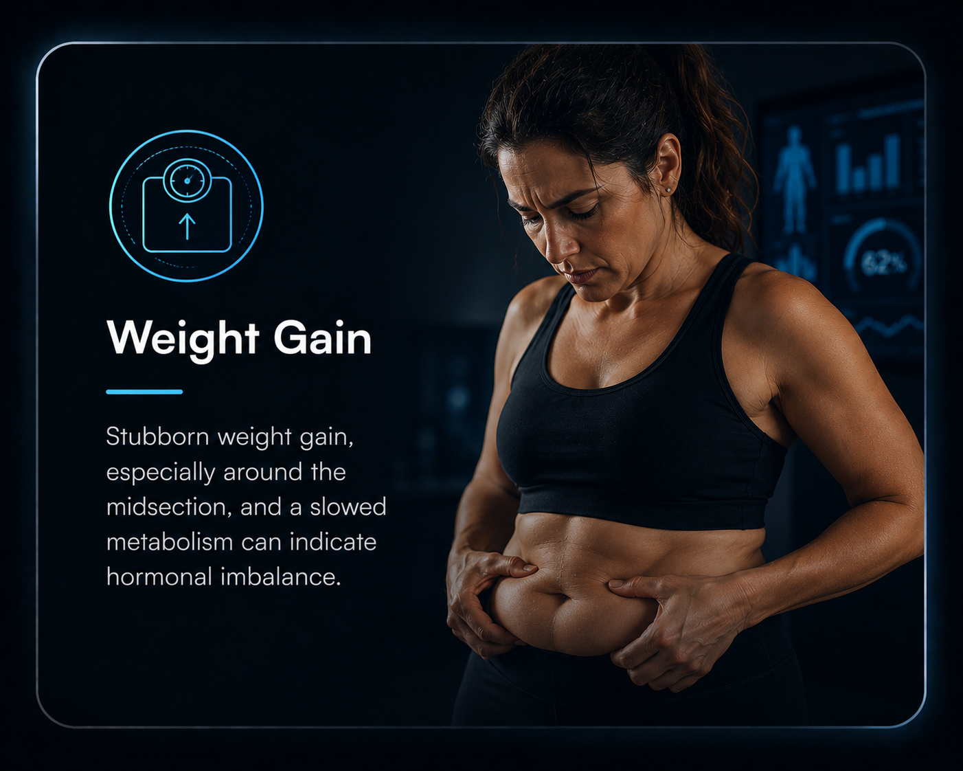 Weight gain hormone imbalance symptom tile