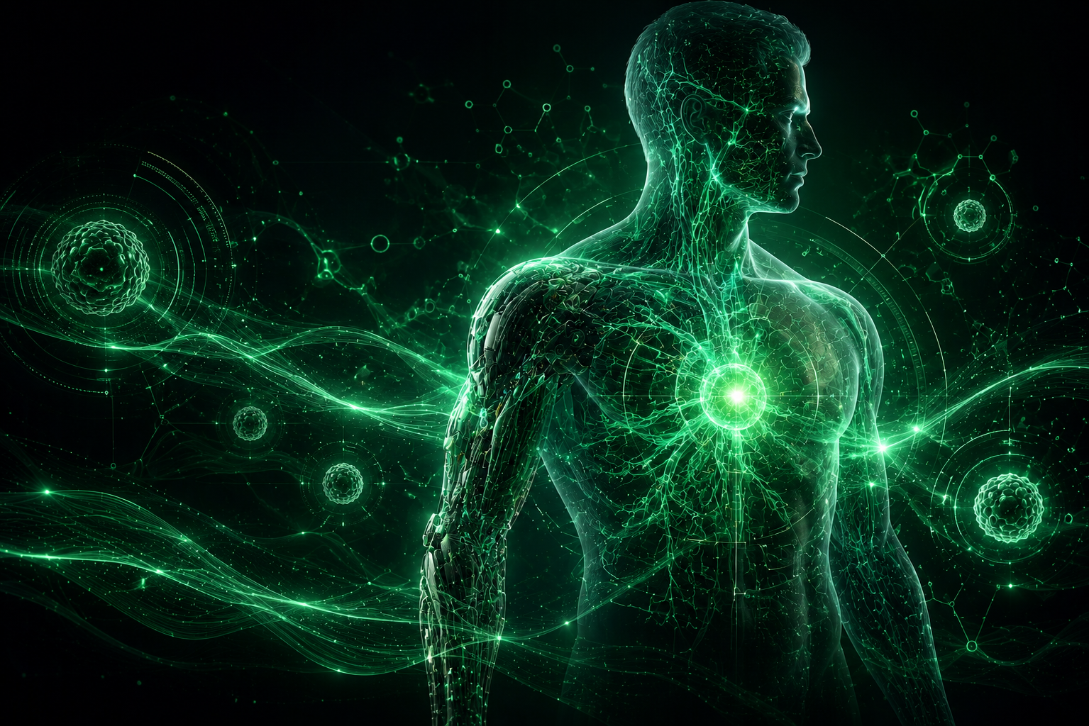 Green regenerative medicine human cellular repair background
