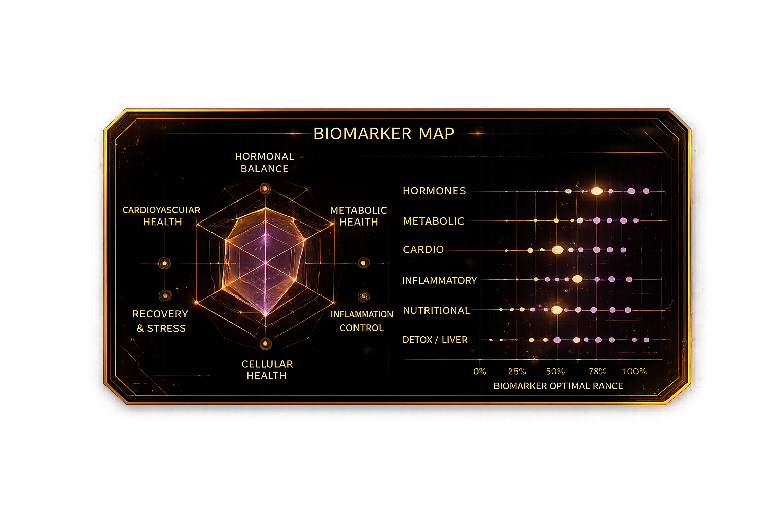 Biomarker intelligence map for hormone optimization