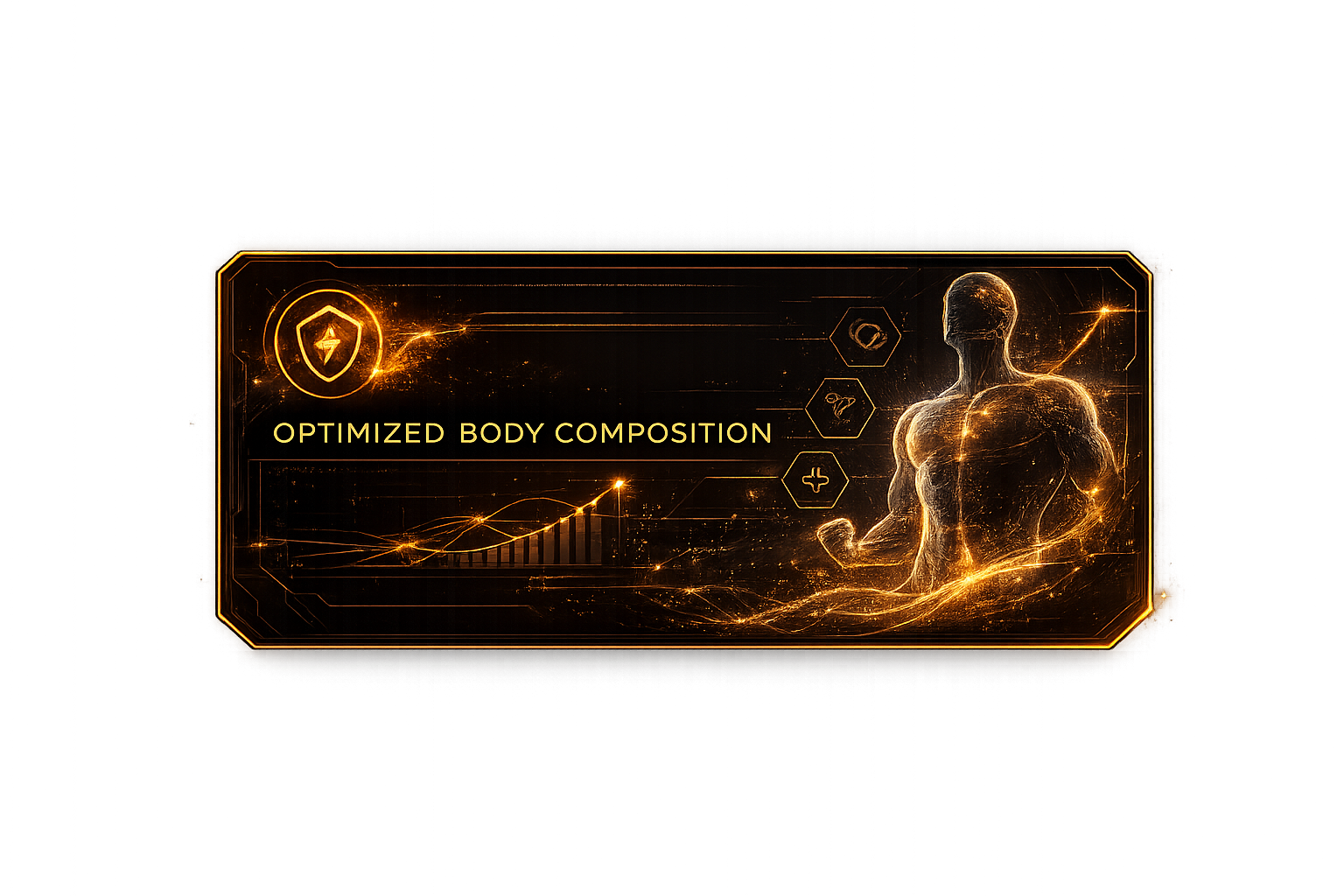 Optimized body composition benefit interface graphic