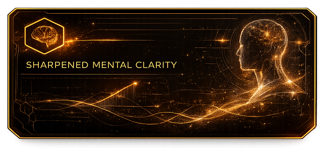 Mental clarity benefit interface graphic