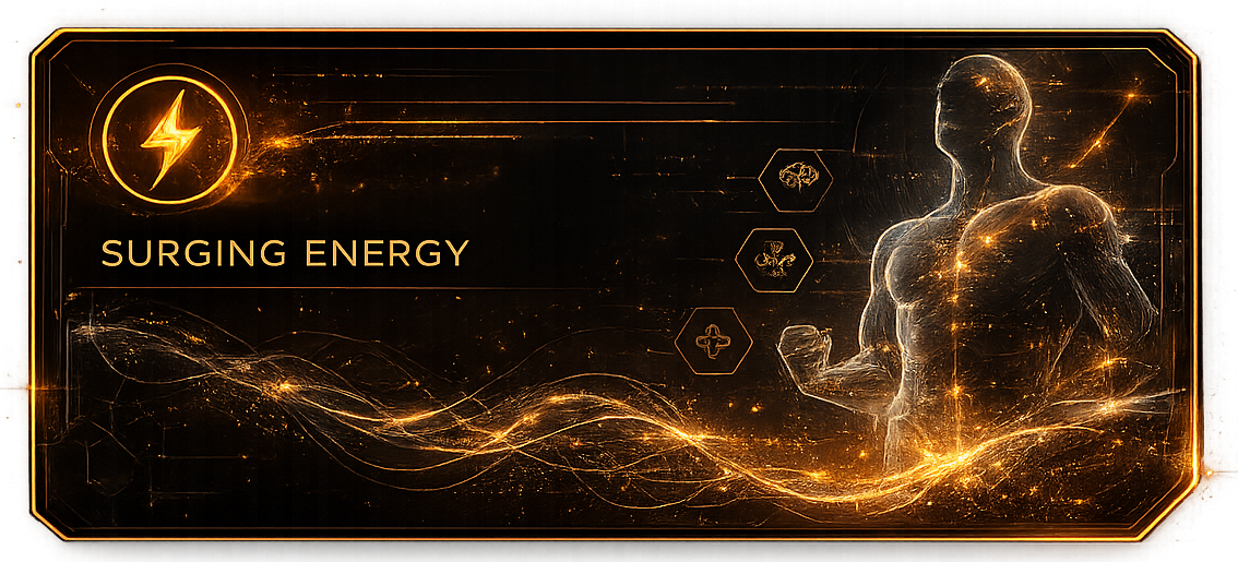 Surging energy benefit interface graphic