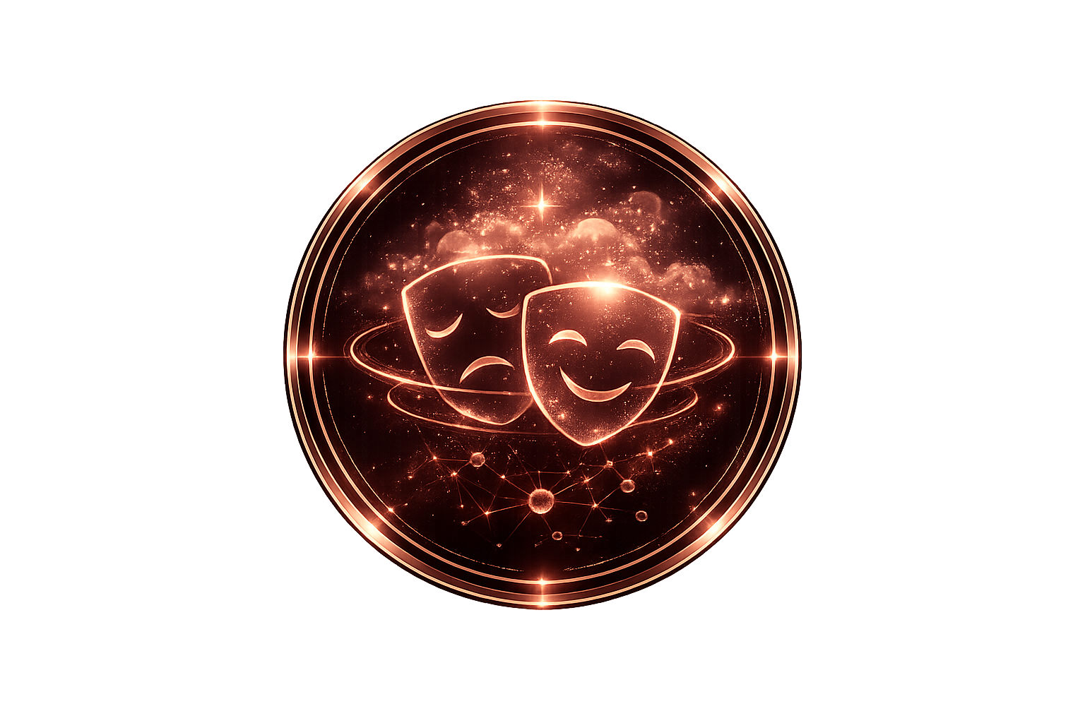 Mood changes symptom icon with rose gold biometric glow