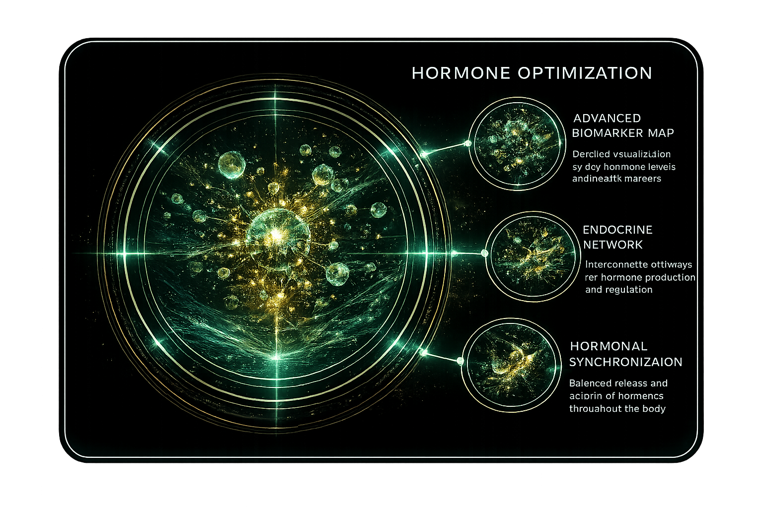 Hormone optimization biomarker and endocrine network visual