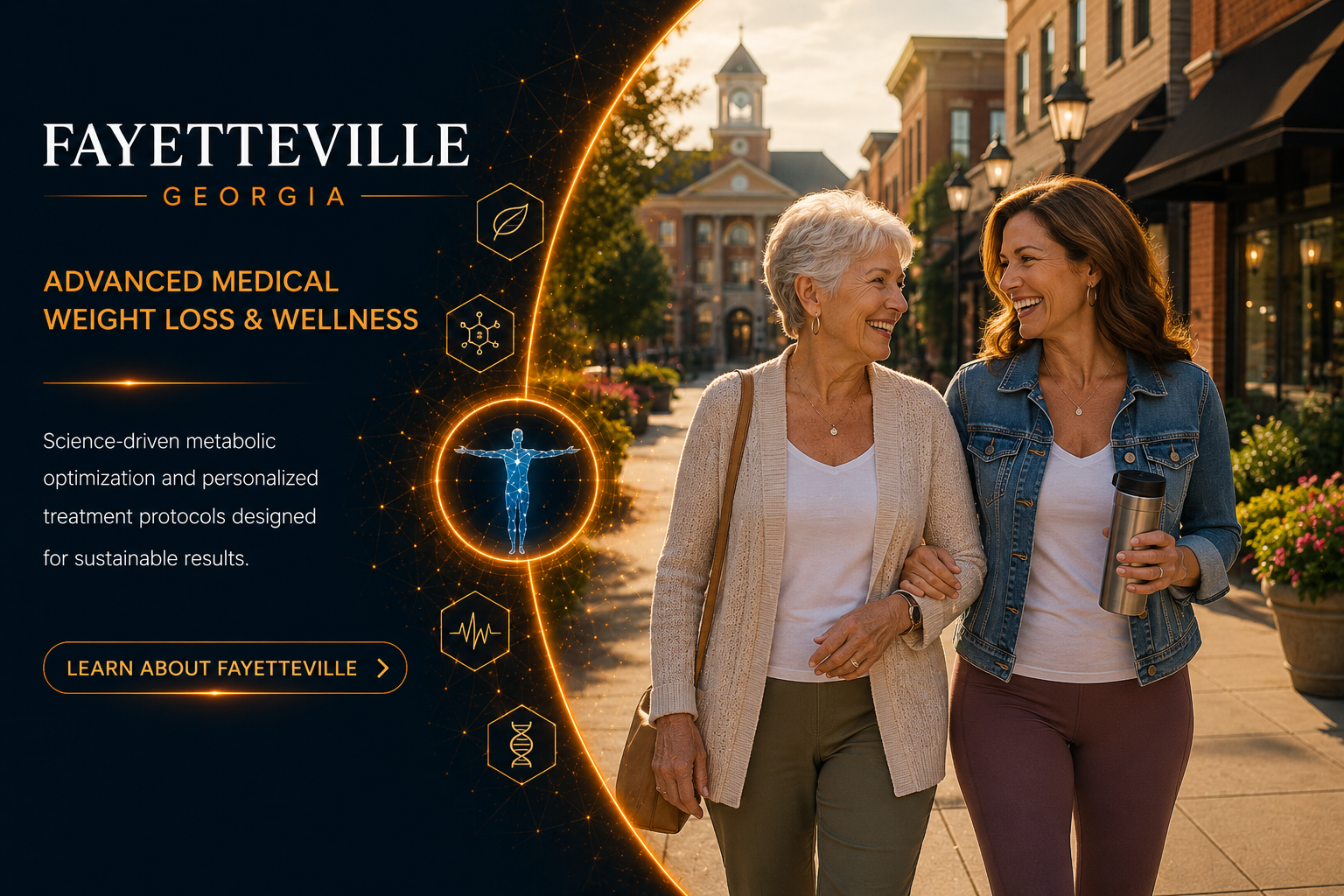 Fayetteville Georgia service area image focused on advanced medical weight loss and wellness