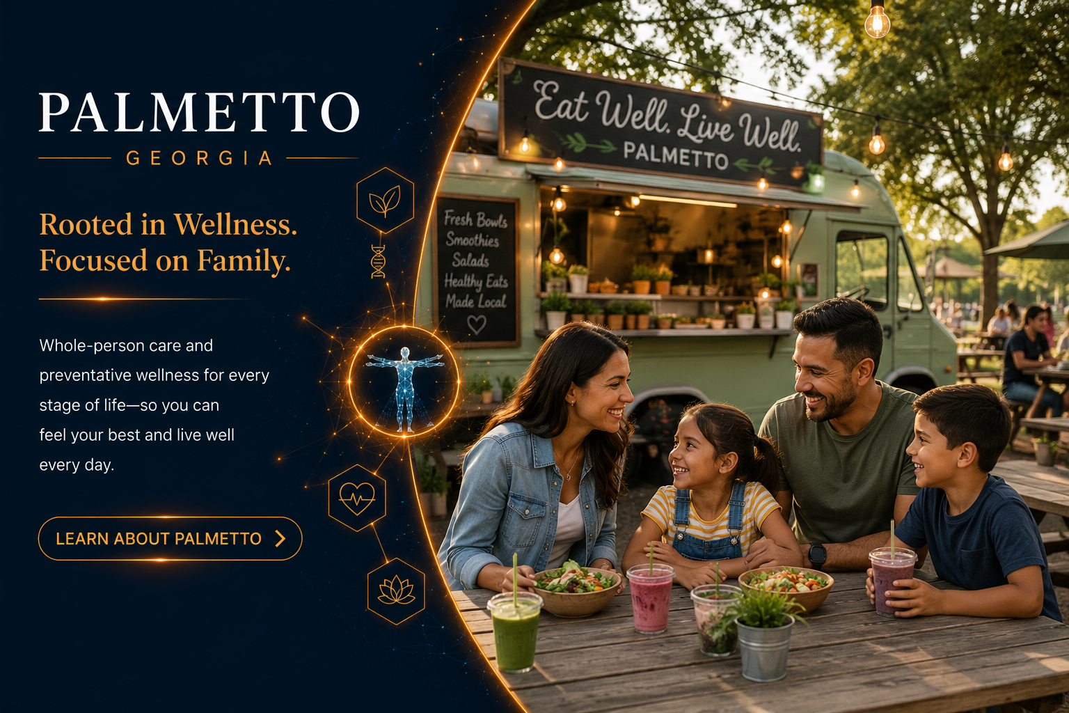 Palmetto Georgia service area image focused on community wellness and family health