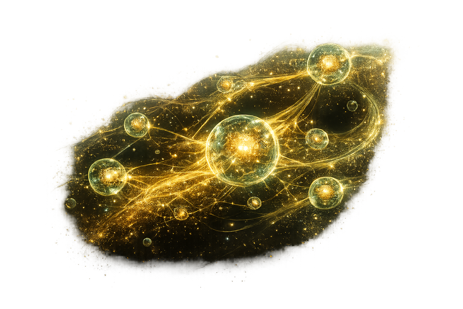 Exosome cellular communication network with glowing signal pathways
