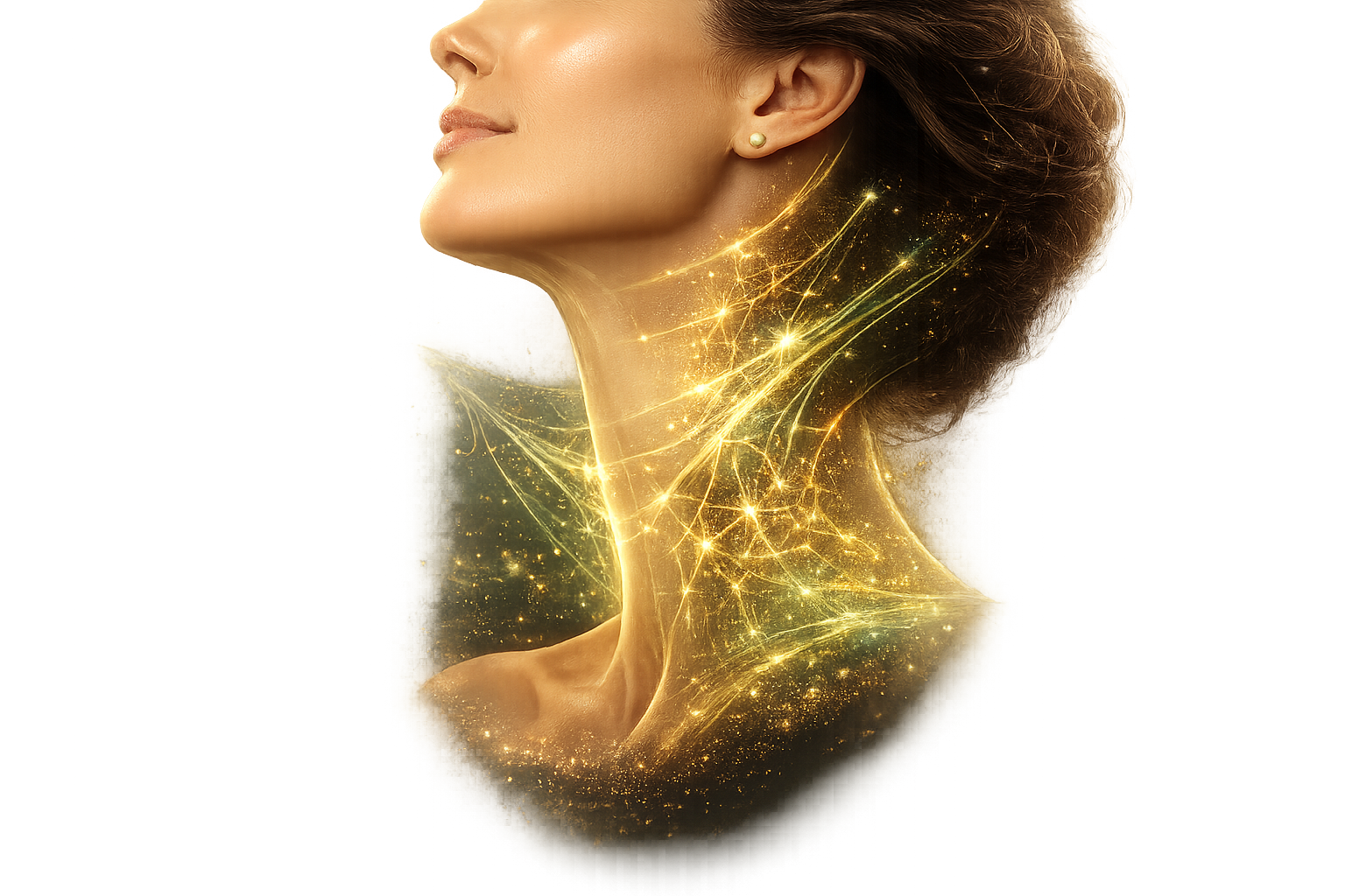 Neck rejuvenation visualization with collagen fiber network