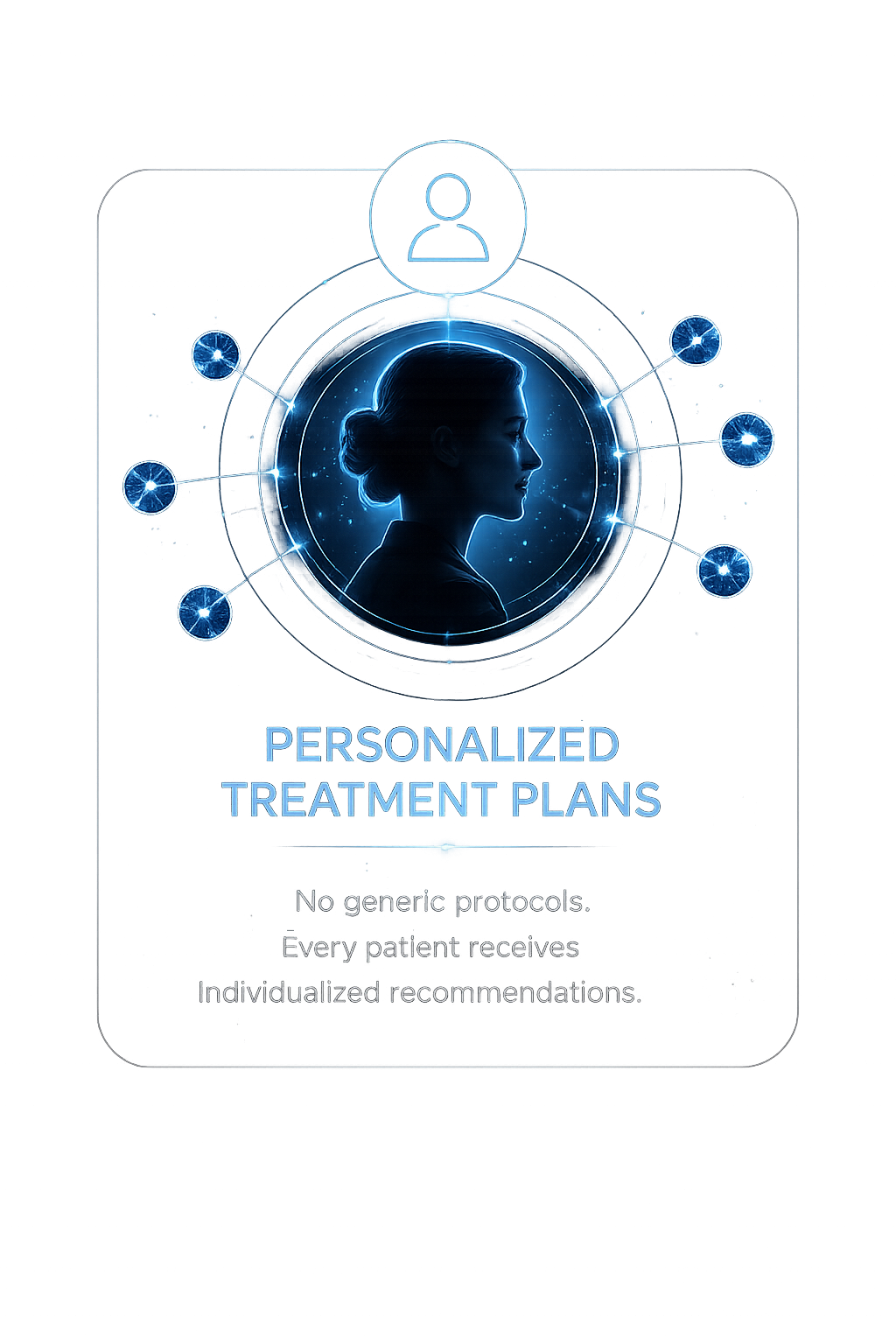 Personalized treatment plans card emphasizing individualized recommendations